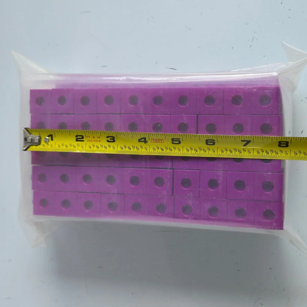 200 Purple Connecting Cubes Math Manipulative Blocks, Homeschool, counting toy